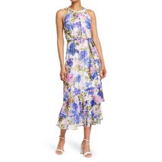 Calvin Klein Floral High Neck Maxi Dress Ruffle Bottom Womens Size 12 New With Tag Model Wear The Dress With A Belt. Belt Not Included Update Your Signature Wardrobe With This Stylish And Chic Halter Maxi Dress That Is Finished With An All-Over Floral Print. Halter Neck Sleeveless Back Keyhole Closure Fluttery Hem Floral Print Woven 100% Polyester Dry Clean Zr6 5146 Calvin Klein Sleeveless Maxi Dress For Spring, Calvin Klein Sleeveless Spring Maxi Dress, Calvin Klein Sleeveless Summer Maxi Dress, Chic Calvin Klein Spring Maxi Dress, Elegant Calvin Klein Maxi Dress For Spring, Elegant Calvin Klein Spring Maxi Dress, Summer Floral Print Calvin Klein Dresses, Calvin Klein Summer Floral Print Dresses, Calvin Klein Spring Daywear Dresses