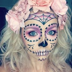 Hallowen Schminke, Makijaż Sugar Skull, Halloween Palette, Carnaval Make-up, Halloween Costumes You Can Make, Halloween Makeup Sugar Skull, Halloweenský Makeup, Sugar Skull Face, Dead Makeup