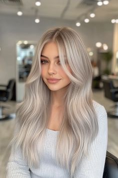 Elevate your look with 51 glamorous hairstyles for long blonde hair that exude elegance! 💁‍♀️ #LongBlondeHair #GlamHair #HairInspo Valyrian Hair, Blonde Variations, Long Blonde Hairstyles, Glamorous Hairstyles, Blonde Platinum, Blonde Hairstyles, Gorgeous Hair Color, Glamorous Hair