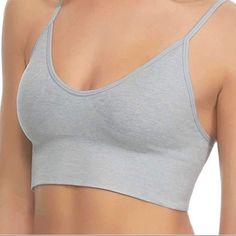 2 Pack Felina Seamless T-Back Bralette. Size Small New In Box As Pictured Royal Blue/Navy And Navy Stock Photos Showing Gray Is To Show Fit Only. See Packaging For Colors Buy One Or Bundle To Save On Shipping. Gray Stretch Sports Bra For Summer, Gray Seamless Tank Top For Yoga, Gray Stretch Bra With Medium Bust Support, Gray Seamless Tank Top For Loungewear, Gray Stretch Tank Top Bra Friendly, Gray Stretch Tank Top, Bra Friendly, Women's Intimates, 2 Pack, Feline