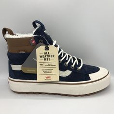 “Box missing the lid.” VANS Sk8 Hi MTE 2.0 DX, Mens US Size 11.5, Dress Blues - Blue / Marshmallow - White | VN0A4P3I5KJ. Condition is NEW with box. Please see photos for item specific features. *FAST Shipping* with USPS Priority Mail. I can almost always ship within 1 business day. Local pick up available upon request (75024). Box may be damaged or missing the lid. Color may vary slightly due to lighting and camera. Returns accepted as long as the shoes are not worn and are still in NEW condition with Box. -Thank you! Dress Blues, Vans Sk8 Hi, Vans High Top Sneaker, Sk8 Hi, Vans Sk8, New Shoes, Priority Mail, Blue Dresses, High Top Sneakers