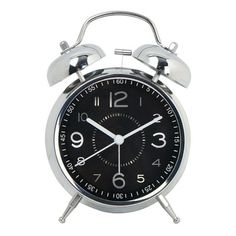 an alarm clock on a white background with clippings to the left and right sides