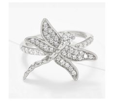 Bring sprightly garden energy to your finger with the whimsical design of this detailed dragonfly ring highlighted with glittery Diamonique simulated diamonds. Dragonfly Jewelry Rings, Dragonfly Ring, Dragonfly Jewelry, Ring Size Guide, Ring Sterling Silver, Silver Diamonds, Rose Gold Plates, Floral Rings, Sterling Silver Rings