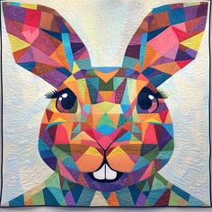 a colorful rabbit made up of many different colors