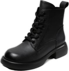 Winter Lace-up Boots With Leather Sole, Medium Width, Black Lace-up Boots With Reinforced Flat Heel, Edgy Leather Mid-calf Boots With Zipper Closure, Black Mid-calf Boots With Zipper Closure And Round Toe, Winter Heels, Shoe Size Conversion, Pig Skin, Men Shoes Size, Casual Boots