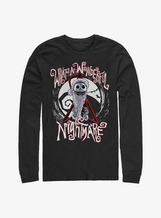 100% CottonWash cold; dry lowImportedListed in men's sizes Nightmare Before Christmas Santa Jack, Nightmare Before Christmas Santa, Nightmare Before Christmas Clothing, Jack Long, Disney Sleeping Beauty, Disney T, Disney Tshirts, The Nightmare Before Christmas, The Nightmare