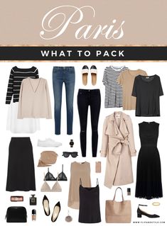 What To Pack | Paris - Flip And Style J Jill Capsule Wardrobe, Casual Wear 2023, Hiking France, 10x10 Challenge, Paris Vacation, Fashion Capsule Wardrobe, Travel Capsule, Travel Capsule Wardrobe, Moda Paris