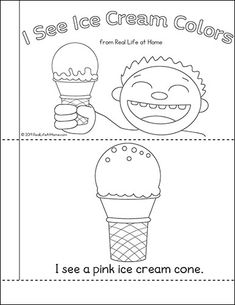 an ice cream coloring page for kids