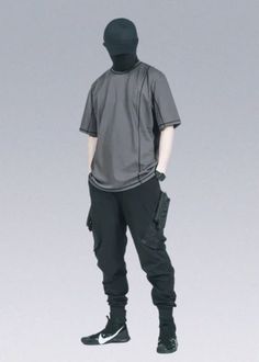 Dark Techwear T-shirt - Silenstorm® - X Dark Techwear, Casual Techwear, Black Techwear, Tactical Suit, Loose Vest, Cargo Vest, Summer Vest, Zipper Pants, Stand Tall