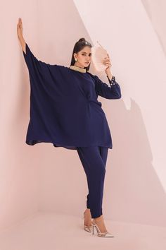 Embrace Contemporary Chic with Bluemod Pakistani Designer Dress - Shireen – Shireen Lakdawala Elegant Embellished Georgette Sets, Elegant Sets With Pearl Embroidery In Georgette, Elegant Georgette Sets For Evening, Elegant Evening Sets In Georgette, Elegant Blue Sets With Pearl Embroidery, Elegant Blue Georgette Set, Elegant Georgette Party Set, Blue Chiffon Party Sets, Glamorous Formal Sets With Pearl Embroidery