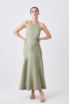 Linen Bridesmaid Dress, Latest Maxi Dresses, Maxi Dress Collection, Will You Be My Bridesmaid, Halterneck Dress, Be My Bridesmaid, Karen Millen, Fashion Face, Dress Collection