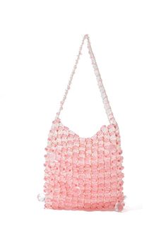 Gigi Bag in Peach and Pink Ombre Crystal Pouch, Beaded Shoulder Bag, Pink Tulle, Pink Ombre, Small Shoulder Bag, Perfect Bag, Leather Design, Pink Bag, Hobo Bag