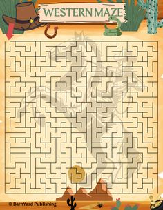 a maze game with a cowboy theme