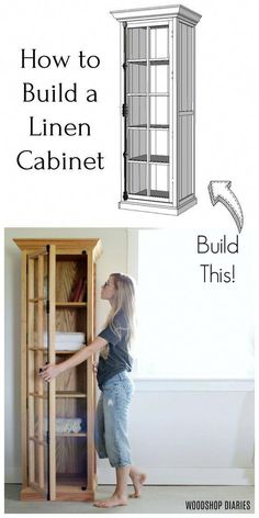 how to build a linen cabinet with woodworking plans and instructions by woodshop cabinets