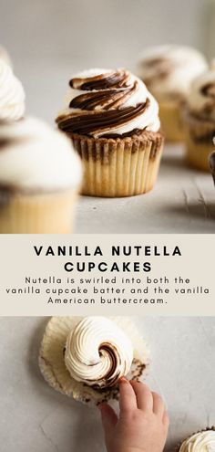 vanilla nutella cupcakes the vanilla cupcake between the vanilla american buttercream