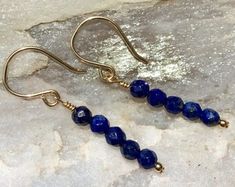 Everyday Blue Dangle Jewelry, Blue Minimalist Pierced Jewelry, Blue 14k Gold Drop Earrings, Blue 14k Gold Filled Nickel-free Jewelry, Blue 14k Gold-filled Nickel-free Jewelry, Nickel-free 14k Gold-filled Blue Jewelry, Nickel Free 14k Gold-filled Blue Jewelry, 14k Gold Blue Dangle Earrings, Blue 14k Gold Dangle Earrings