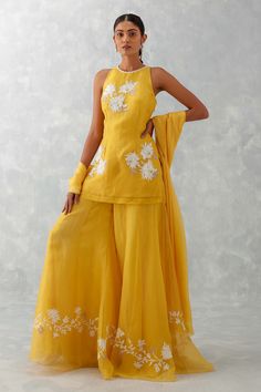 Sleeveless Pakistani Suits, Kurta Sets For Women Party Wear, Haldi Dress, Mango Yellow, Diwali Outfits