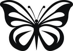 a black and white butterfly silhouette on a white background stock photo 949782