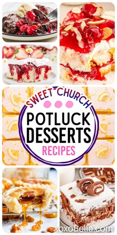 Potluck dessert ideas from old church cookbooks Dessert Dash Ideas, Dessert Ideas For Potluck, Church Potluck Desserts, Potluck Ideas Dessert, Old Fashion Desserts, Dessert Potluck Ideas, Old Fashioned Dessert Recipes, Dinner Party Dessert Ideas, Sunday Dessert Ideas