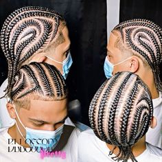 Men Freestyle Braids Hairstyles, Braided Back Hairstyles Men, 3 Cornrow Braids Men, Man Braiding Hairstyles, Designer Braids For Men, Mens Hairstyles Braids Men, Men Braid Design Ideas, Make Braids Black Men, Mens Braids Designs