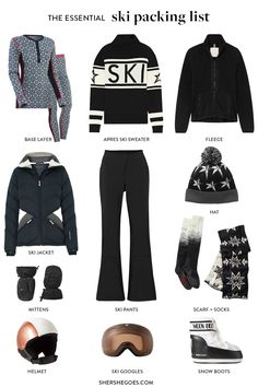 Ski Woman Aesthetic, Nye Ski Trip, Women Ski Outfit 2023, Skiing Clothes For Women, Switzerland Ski Outfits, Ski Travel Outfit, Packing For Skiing Trip, Ski Hats For Women, Ski Clothes Aesthetic