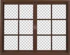 an open window with brown wood frame and glass, looking out to the outside png clip