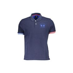 Blue Cotton Polo Shirt. Short-Sleeved. Regular Fit. 2 Buttons. Contrast Details. Embroidery. Logo. Ideal For Men. Material: 95% Cotton 5% Elastane. Blue Cotton Polo Shirt With Embroidered Logo, Blue Casual Polo Shirt With Embroidered Logo, Blue Polo Collar Top With Embroidered Logo, Blue Polo Shirt With Embroidered Logo, Blue Short Sleeve Polo Shirt With Embroidered Logo, Casual Blue Polo Shirt With Embroidered Logo, Blue Collared Polo Shirt With Embroidered Logo, Navy Cotton Polo Shirt, Navy Cotton Polo Shirt For Spring