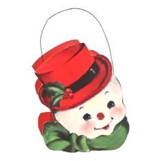 Retro Christmas Tin Bucket- Snowman Option Tin Buckets, Tin Bucket, Bethany Lowe Designs, Bethany Lowe, Retro Images, Vintage Inspired Decor, Glitter Paper, Christmas Crafts Diy, Buckets