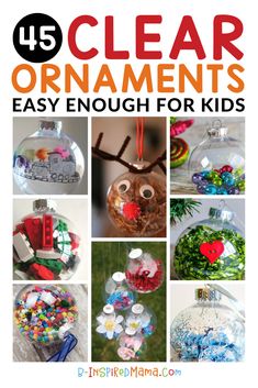 25 clear ornament crafts for kids to make