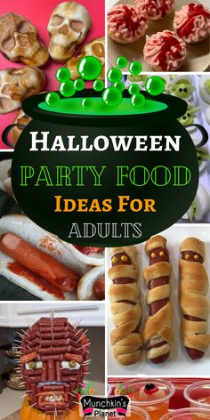 Spooky Halloween Party Food Ideas For Adults Halloween Party Gross Food, Small Halloween Party Food Ideas, Appetizer Recipes For Halloween Party, Halloween Party Food Kids Easy, Hot Halloween Appetizers, Halloween Savory Food For Party, Scary Halloween Finger Foods, Halloween Food Ideas For Work Party