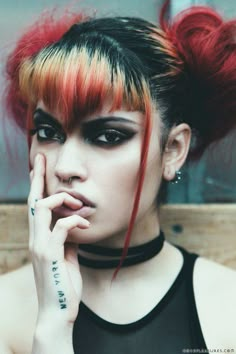 Goth Beauty, Colorful Hair, Hair Reference