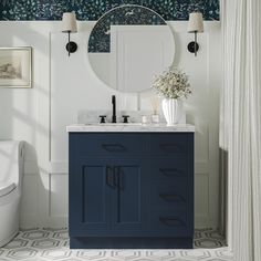 a bathroom with a sink, mirror and bathtub