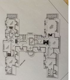 a drawing of a floor plan for a house with lots of room to move around