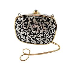 "Vintage Beautiful Judith Lieber Minaudiere With Dust Bags And Accessories 6/17 Size: Bag is 5\" x 3.5\" x 1\", chain is 21\", mirror is 3\" Color: Gold, Black Condition: Very Good Signed: Judith Lieber Details: Absolutely wonderful bag; all stones are there; glass closure; leather lined; does have a little wear to the leather inside. Includes a dust bag for the bag and a dust bag for the mirror, which moves; there is some black to the mirror; it will need cleaning; Comb is signed and has the leather coin purse. Please look at all the photos, as they are part of the description. I try my best to point out any flaws. Also please remember this is a preloved piece and may show signs of light wear, scratches, marks, etc. I will be posting a lot more, checking back! Thanks for looking." Judith Leiber Bags, Coral Bracelet, Leather Coin Purse, Judith Leiber, Bags And Accessories, The Mirror, Remember This, Clutch Handbag, Beautiful Bracelet