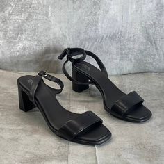 Nordstrom Rack Women's Black Faux-Leather Landry Square-Toe Heeled Sandals Sz 9.5 2.5" Heel Adjustable Ankle Strap With Buckle Closure Pu Upper, Synthetic Sole Imported This Is A New Without Tags/Box Item. Please Refer To Images. Black Leather Block Heels With Buckle, Black Leather Block Heels With Buckle Closure, Faux Leather Sandals With Heel Strap And Block Heel, Block Heel Sandals With Heel Strap In Faux Leather, Black Synthetic Low Heel Block Heels, Black Block Heels With Heel Strap, Medium Width, Black Sandals With Heel Strap And Medium Width, Black Block Heels With Heel Strap And Medium Width, Black Block Heels With Buckle Closure Medium Width