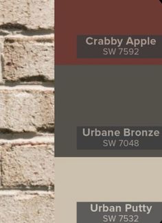 an image of some brick walls with different colors and names on the bricks in them