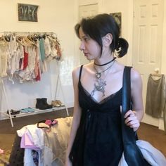 fashion inspo, dark coquette, black outfit, heart necklace, tattoo aesthetic, black hair Heart Necklace Tattoo, Aesthetic Black Hair, Coquette Black, Black Art Tattoo, Necklace Tattoo, Tattoo Aesthetic, Dark Coquette, Short Black Hairstyles