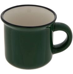 "Start Christmas morning off right with a shot (or two!) of espresso! You'll want this Green Espresso Mug on hand by your coffee bar. This glossy ceramic mug has a solid green color, a black lip, and a cream-white interior. The mug is perfect for drinking straight shots of espresso! It'll be a great gift for serious coffee fans.   Details: Length: 2 1/4\" Width: 3\" Height: 3/4\" Volume: 2 Ounces Please Note: NO PERSONALIZATION" Espresso Mug, Chocolate Bites, Green Cups, Green Mugs, Black Lips, Solid Green, Christmas Morning, White Interior, Tiered Tray Decor