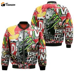 Cool Panda, Monster Energy, Black Exterior, 3d T Shirts, Bomber Jackets, Embroidered Shirt, Gift For Men, Fashion Company, Motorcycle Jacket