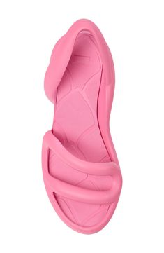 A vibrant color and strappy design create a playful vibe in this slingback sandal that's perfect for wearing poolside or heading out to the beach. 3" heel (size 39) Removable insole Synthetic upper, lining and sole Imported Camper Kobarah, Slingback Sandal, Sandal Women, Womens Sandals, The Beach, Nordstrom, Sandals, Heels, Pink