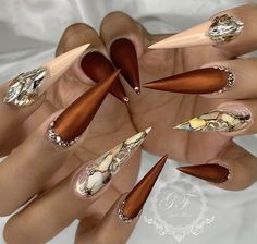 Stiletto Nail Art, Makijaż Smokey Eye, Nail Swag, Glam Nails, Beautiful Nail Designs, Acrylic Nail Art, Luxury Nails, Bling Nails