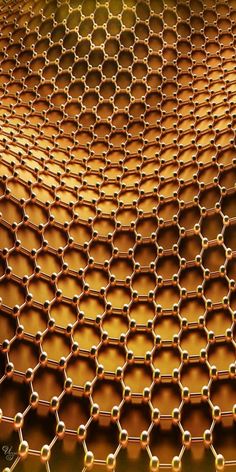 an image of metal mesh that looks like hexagonals and circles on the surface