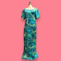 Hawaiian Muumuu Maxi Dress Tropical Cutout Dress Tropical Floral Print Medium  | eBay Beach Dress With Lined Fitted Bodice, Beach Dresses With Lined Fitted Bodice, Vacation Maxi Dress With Fitted Bodice, Fitted Bodice Maxi Dress For Vacation, Beach Maxi Dress With Fitted Bodice, Casual Maxi Dress With Fitted Bodice And Short Sleeves, Casual Fitted Floor-length Dresses, Short Sleeve Lined Maxi Dress For Dress Down Days, Short Sleeve Lined Maxi Dress For Casual Wear