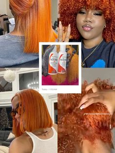 Reddish Blonde Hair Color On Black Women, Orange Blaze Hair Color On Black Women, Burgundy Orange Hair, Adore Cajun Spice Hair Color, Color Natural Hair For Black Women, Black Women Hair Color Ideas, Baddie Hair Color Ideas, Ginger Dyed Hair Black Women, Hair Color Ideas Black Women