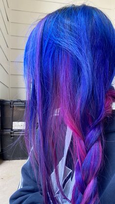 Unique Hair Dye, Pretty Hair Color, Unique Hairstyles, Blue Hair, Pretty Hairstyles, Dyed Hair, Hair Inspo, Dye, Hair Color