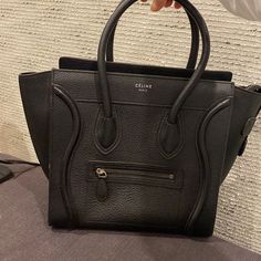 Black Celine Bag Slightly Used Selling Retail For $3150 Celine Micro Luggage, Celine Micro, Celine Bags, Celine Bag, Bag Lady, Handbags, Black, Color