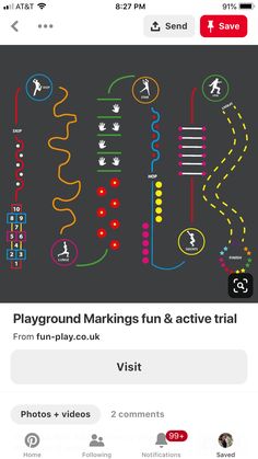 an iphone screen showing the playground markings and active trial