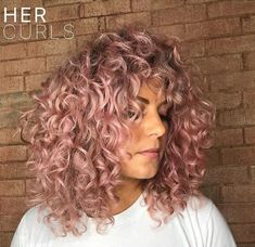 @gethaiya Short Pink Hair Pixie, Short Pink Hair, Baby Pink Hair, Curly Hair Overnight, Curly Color, Light Pink Hair