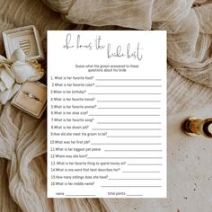 a printable do - it - yourself game for the bride