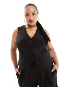 Classic V-neck Office Vest, Elegant V-neck Vest For Office Wear, Elegant Office Vest With Button Closure, V-neck Vest With Button Closure For Business Casual, Elegant V-neck Vest With Buttons, Fitted V-neck Office Vest, Chic Business Vest With Button Closure, Black V-neck Vest For Business, Chic V-neck Vest For Business